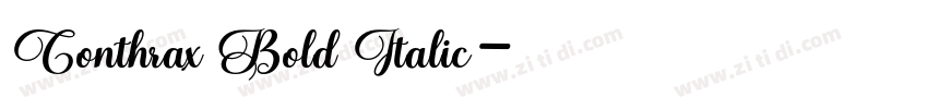 Conthrax Bold Italic字体转换